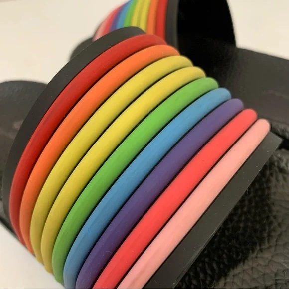 Tommy Bahama Rainbow Slides, comfort cushion slip on sandal shoes, girls size 1 - Picture 7 of 14